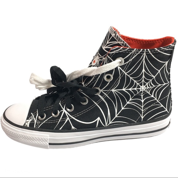 CONVERSE CTAS PRO HI CANVAS SPIDER WEB SIZE 4 NEW
